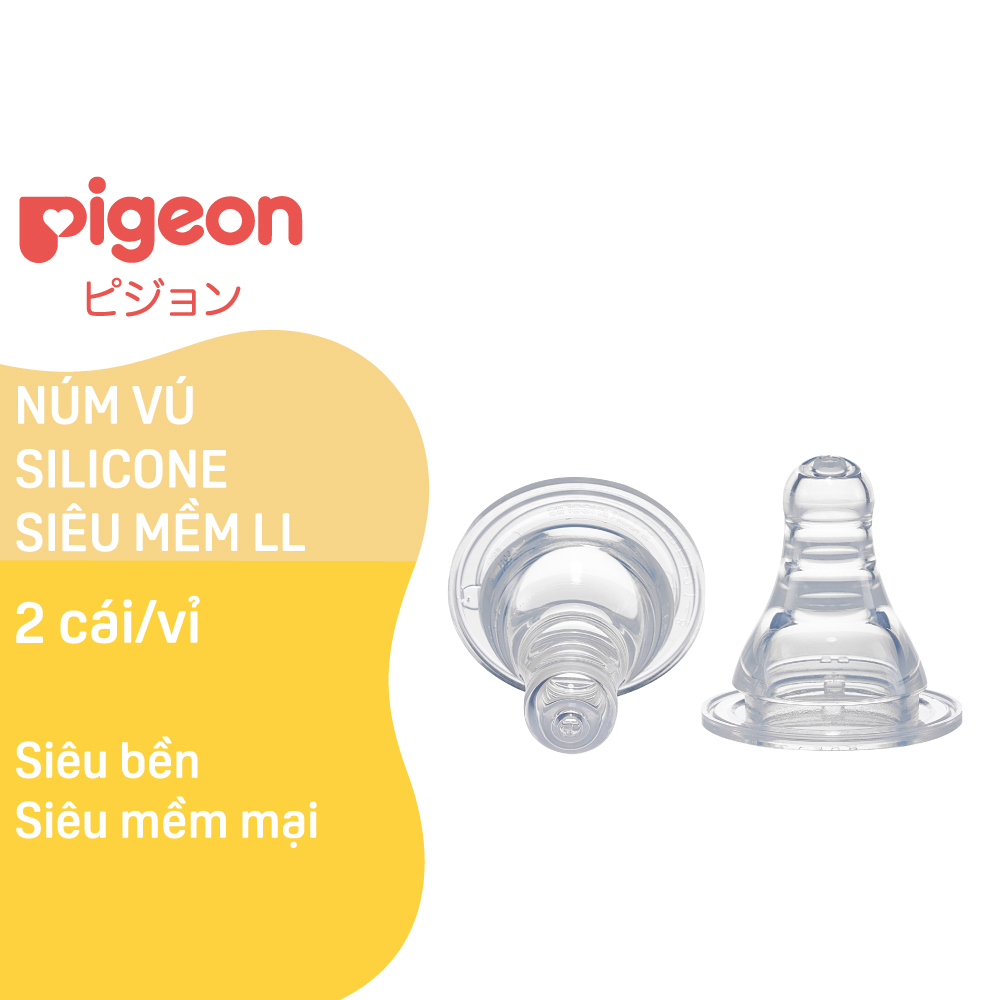 Núm ty Pigeon silicon siêu mềm (LL) - 2 cái/vỉ