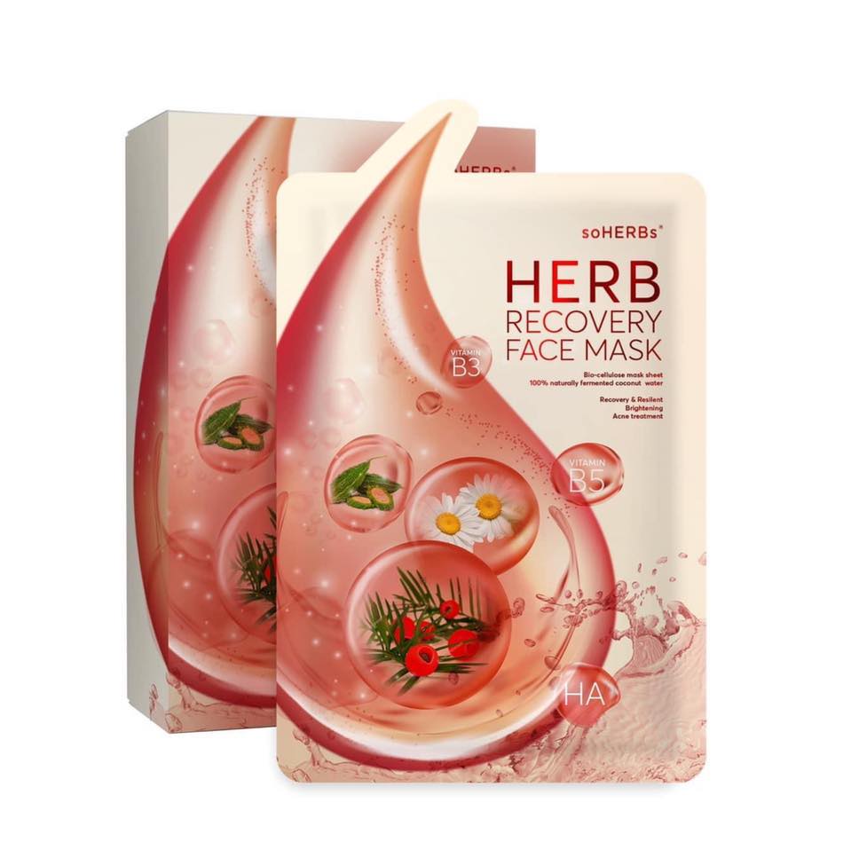 [Hcm]Mặt Nạ Herb Recovery Face Mask 7 Miếng