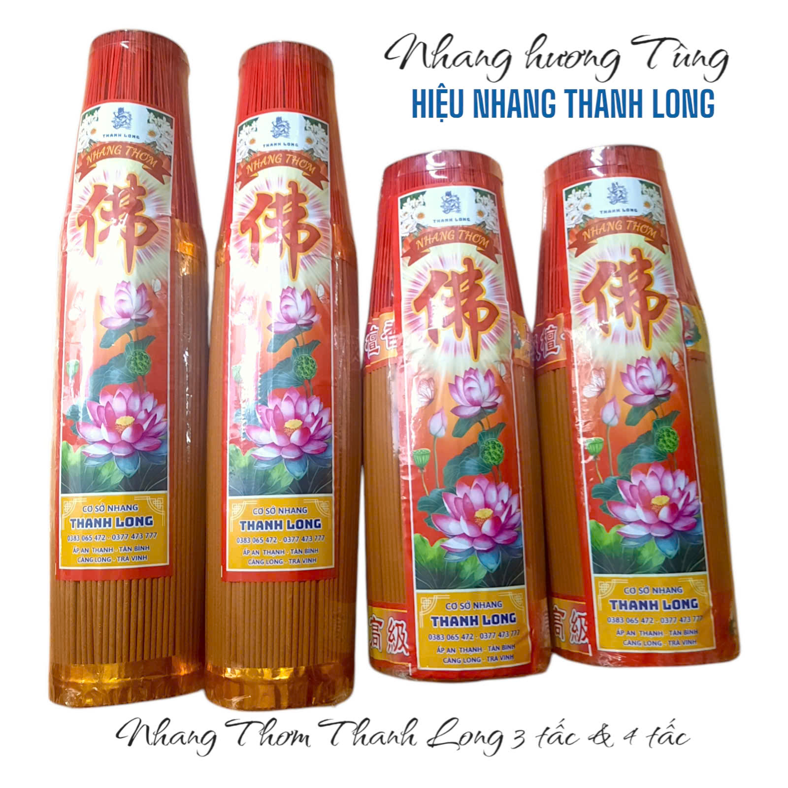 1KG Nhang Thơm Hiệu Nhang Thanh Long loại 3 tấc và 4 tấc Nhang thơm thiên nhiên