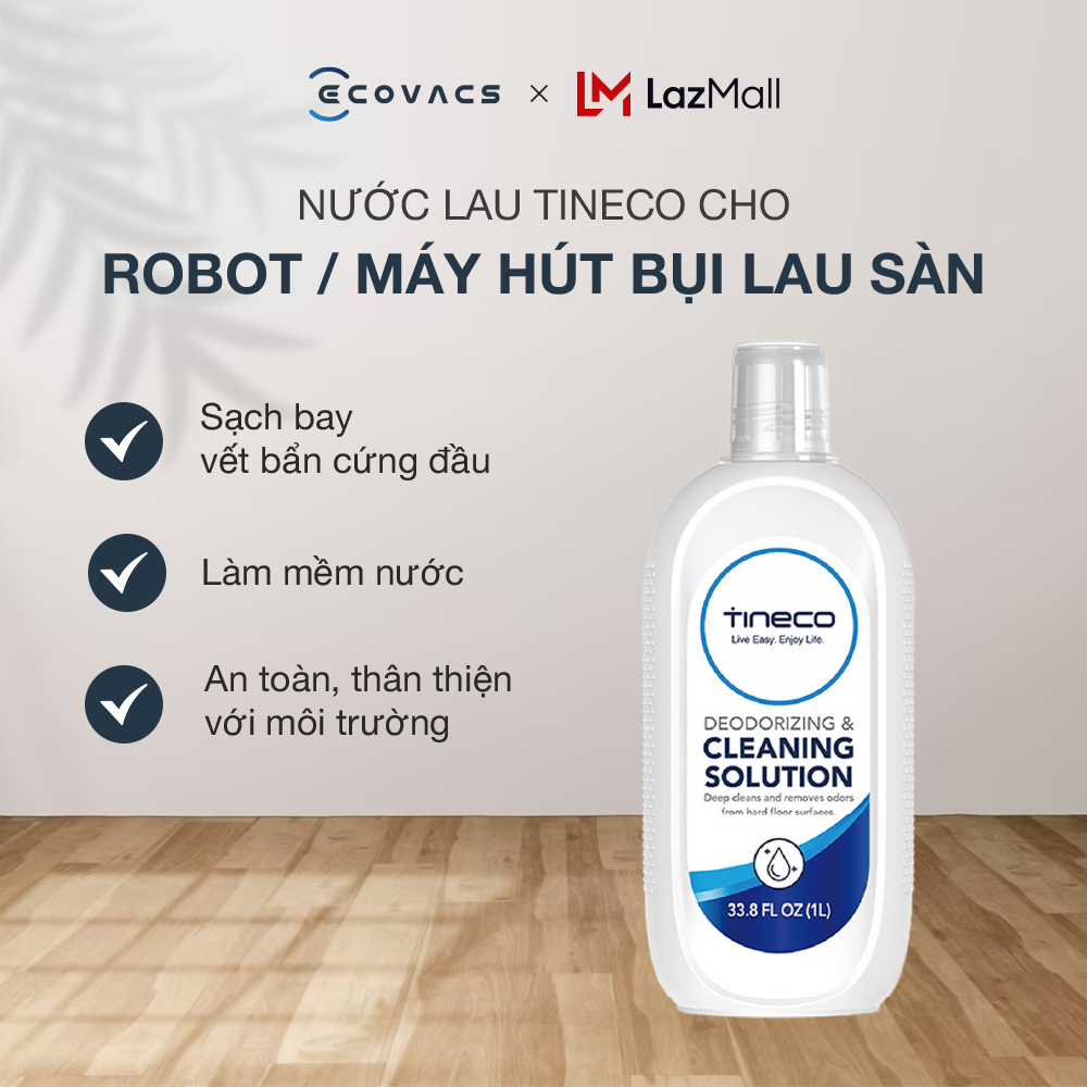 Nước lau sàn Tineco 1L - Nước lau chuyên dụng cho máy hút bụi /Robot hút bụi lau sàn - Nước lau cho 