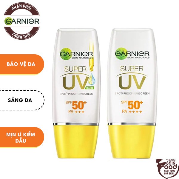 Kem Chống Nắng Sáng Da Garnier Light Complete Super UV Spot-Proof Sunscreen SPF50/PA+++ 30ml