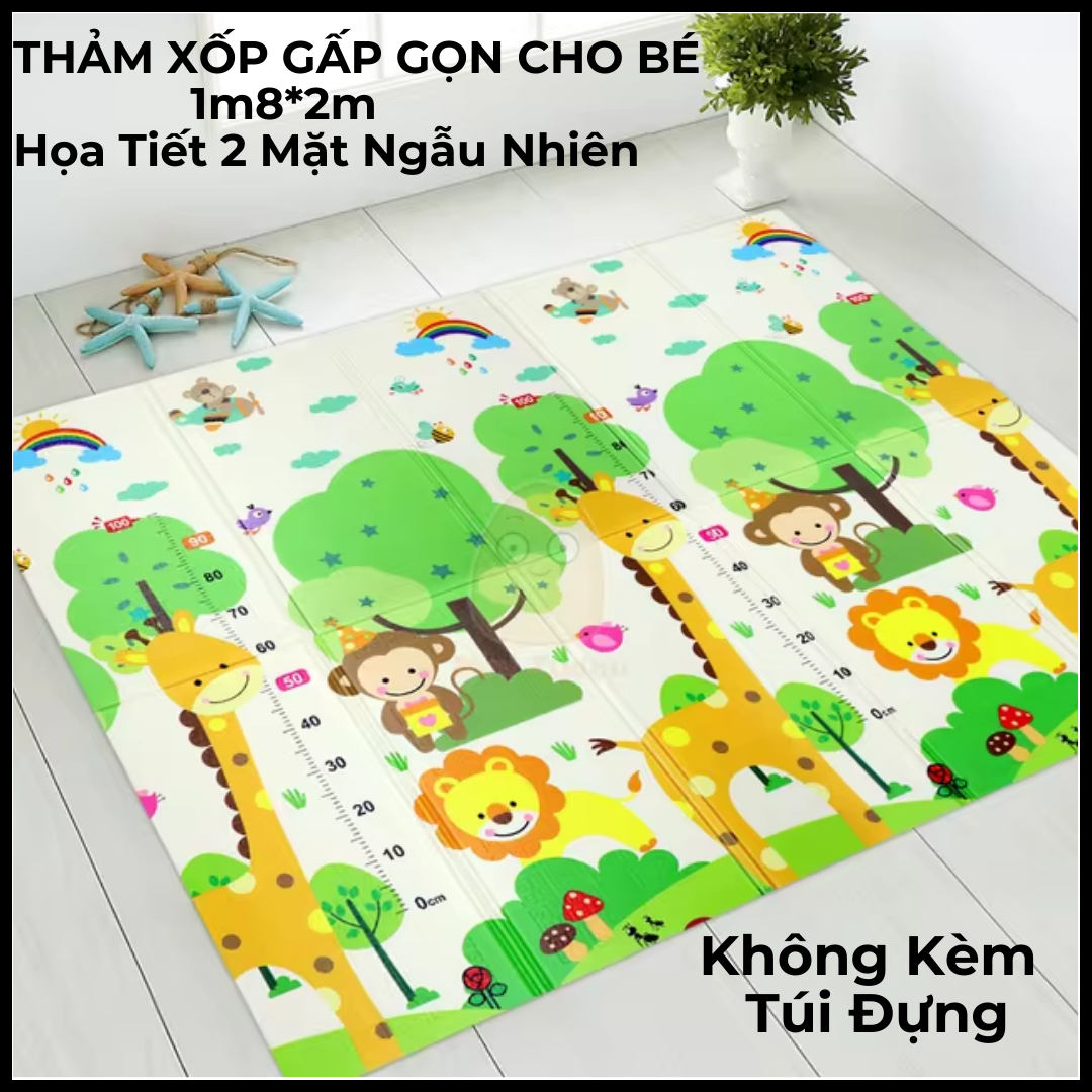 [Tặng Khăn Sữa Xịn] Thảm Xốp Gấp GọnThảm Trải Sàn Gấp Gọn Cho Bé Tập Bò Ngồi Đứng Đi....(Chống Thấm-Chống Trượt)