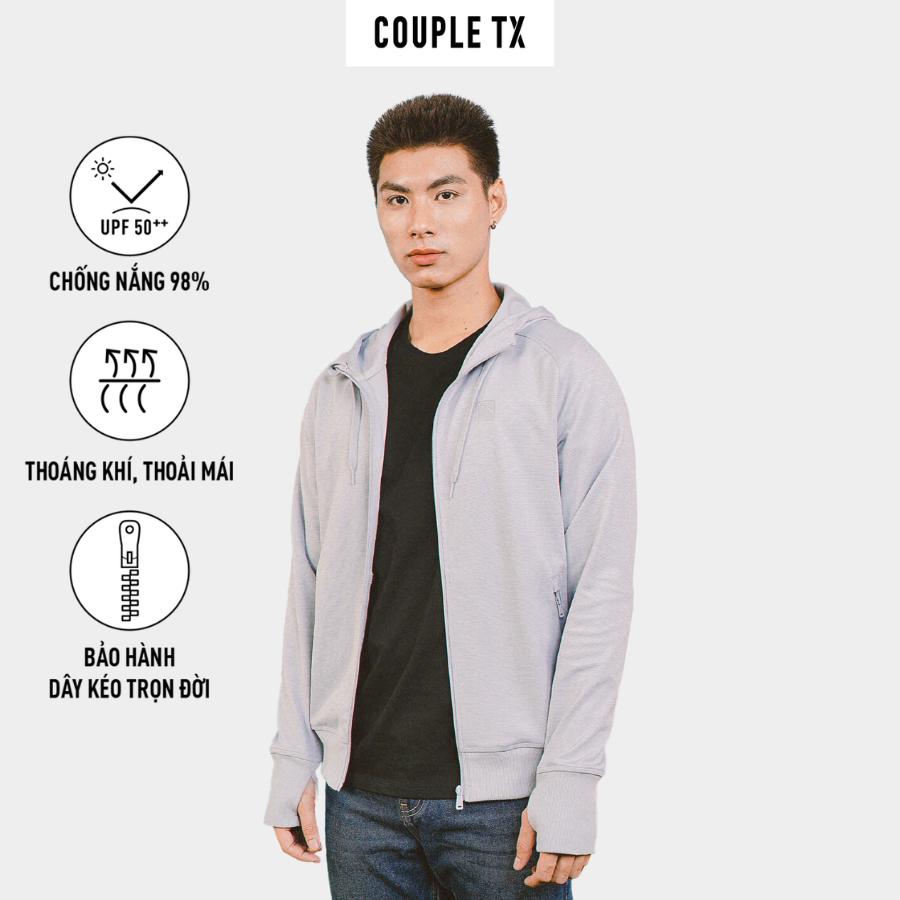 Áo Khoác Chống Nắng Nam COUPLE TX - Áo Khoác Chống Tia UV Thun Xược Sớ Điểm Có 2 Túi Trong Có Nón MO