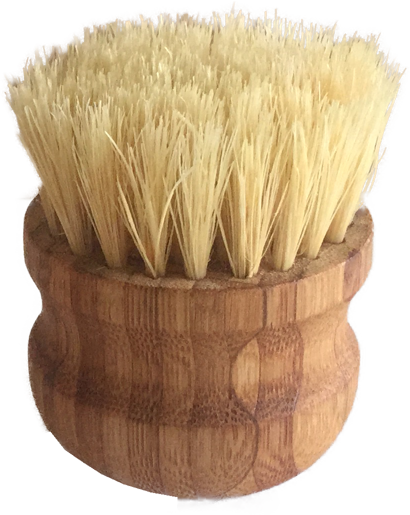 Cọ chải khô Vegan cọ rửa củ quả lông sợi Xương rồng keo và sơn phủ 100% tự nhiên – Ekoko Cactus bristles dry palm brush 5 cm