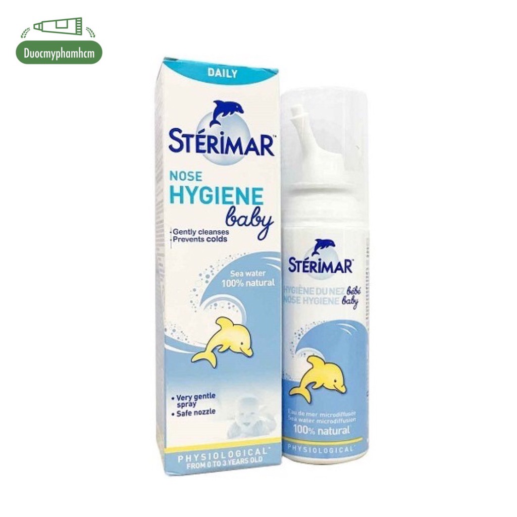 [Hcm]Nước Biển Xịt Mũi Cho Trẻ Sơ Sinh Sterimar Baby Chai 50Ml