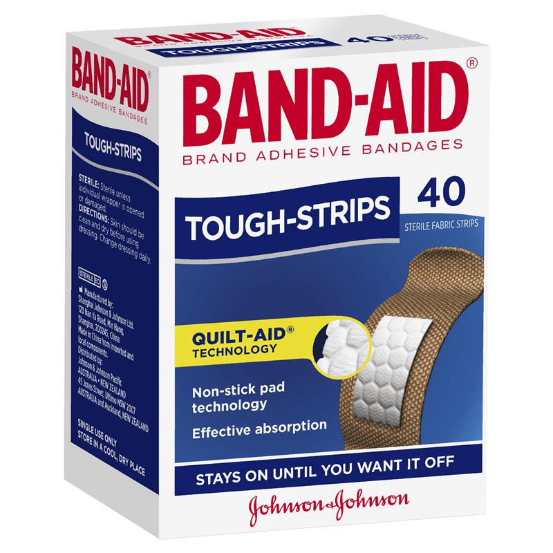 Băng Keo Cá Nhân Band Aid Tough Strips Loại Bền 40 Miếng