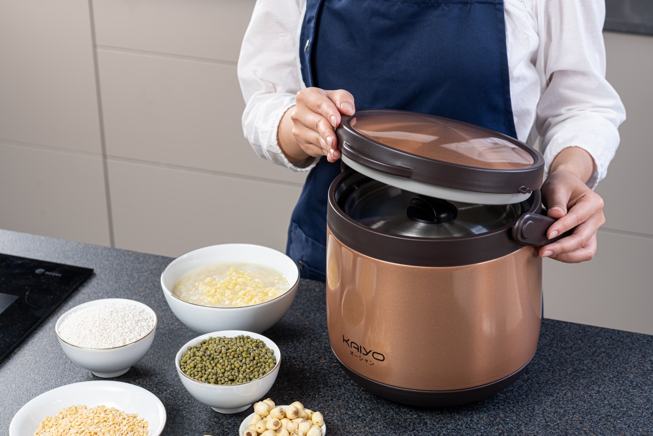 Nồi ủ Kaiyo KTC45G 4.5L Inox màu vàng đồng - Nấu ăn tiện lợi, tiết kiệm thời gian