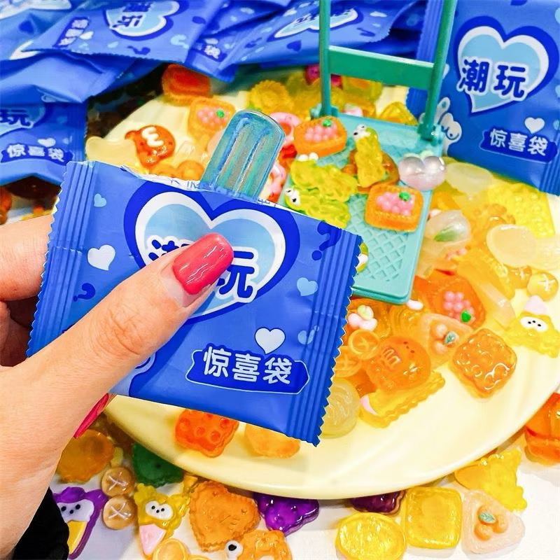 Đồ ăn mini phát sáng Charm DIY dạ quang Túi Mù đồ ăn dạ quang đồ chơi nhà búp bê trang trí doll house