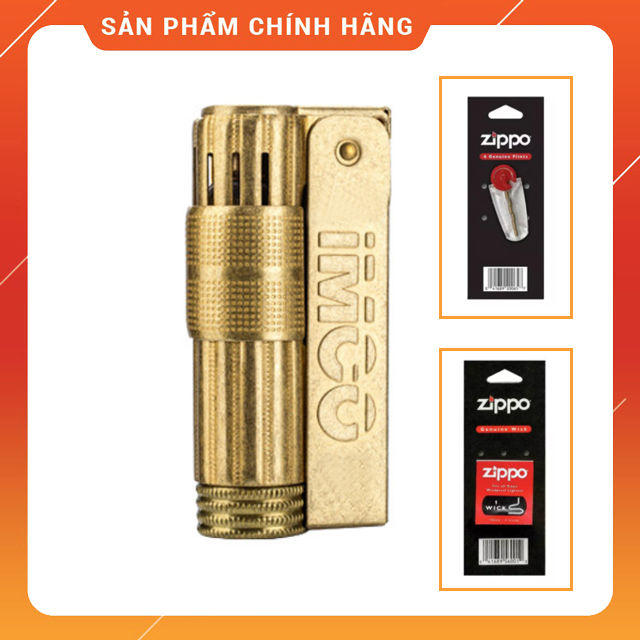 Bật Lửa Hộp Quẹt Xăng Đá Imco 6700A Bằng Đồng Thiết Kế Nhỏ Gọn Đẹp Độc Lạ - Dùng Xăng Bấc Đá Cao Cấp