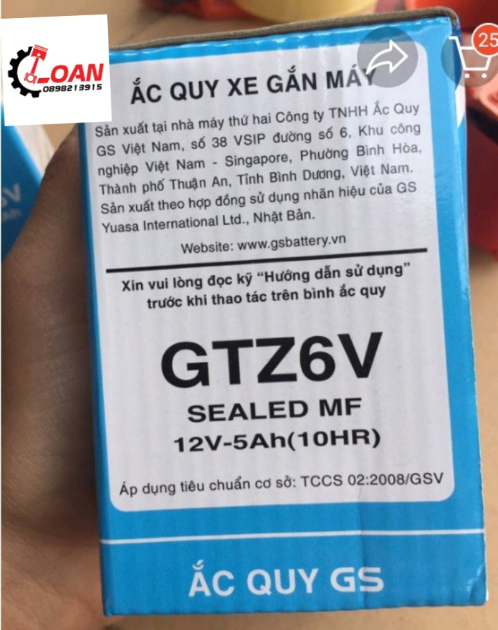 [FREESHIP]BÌNH ẮC QUY GS dòng xe ga Honda SH 125-150 SH mode Vision 214-2021 Ai blade 214-2021, PCX 