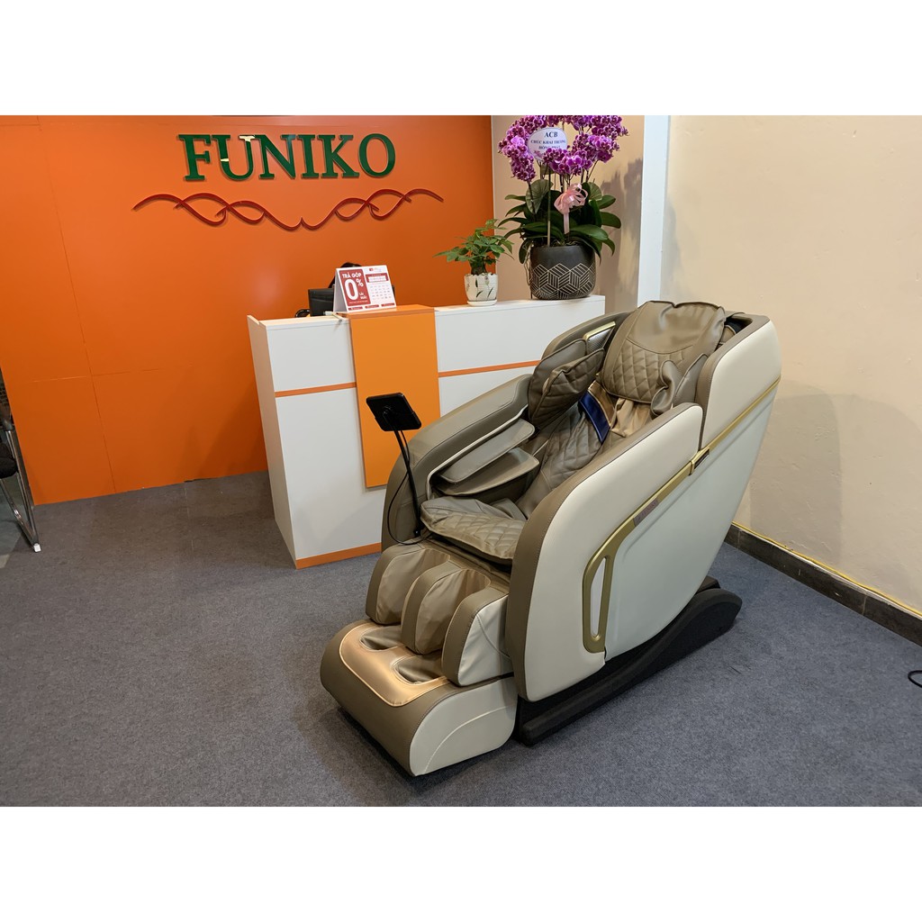 [TẶNG XE ĐẠP TẬP] [BẢO HÀNH 10 NĂM] GHẾ MASSAGE 4D cực kỳ cao cấp giá tại Tổng kho Funiko F11