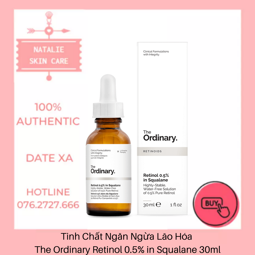 [HCM]Tinh Chất Ngăn Ngừa Lão Hóa The Ordinary Retinol 0.5% in Squalane (30ml)