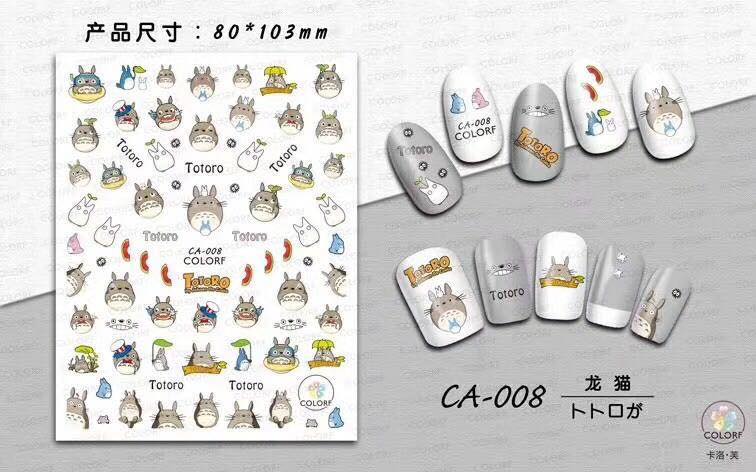 [HCM]Sticker dán móng 3D hoạ tiết thú cưng