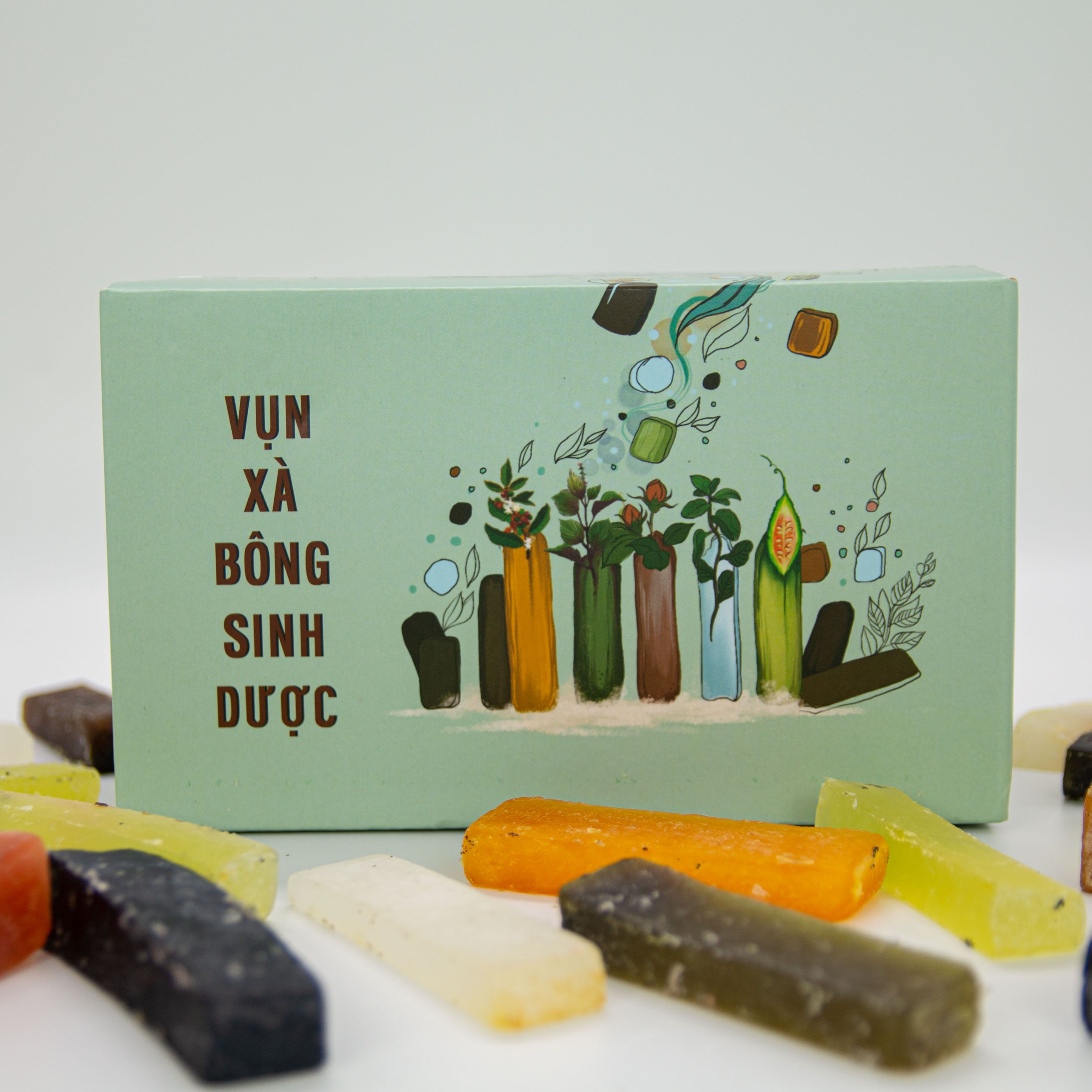 MIX Vụn xà bông thảo dược (Mix 3-5 loại) thanh nhỏ dễ sử dụng LÀM SẠCH KHÁNG KHUẨN TRẮNG DA