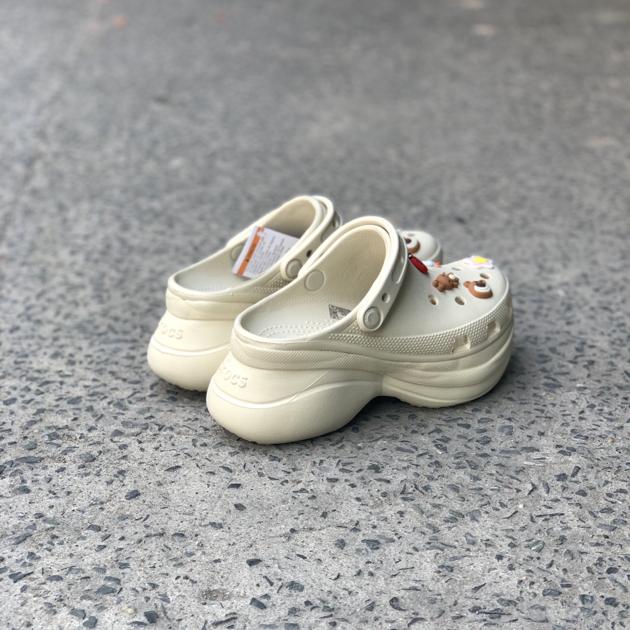 Dép Cross Classic Sandal Crush 2 Clog nữ đế cao 7cm tặng 12 JIB NGẪU NHIÊN. Dép Crocs nữ đế cao 7cm 