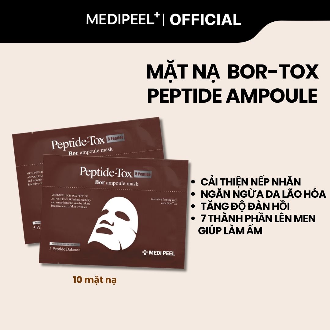 [MEDIPEEL Official] Mặt Nạ Tinh Chất BOR-TOX PEPTIDE AMPOULE MASK_30ml*10ea