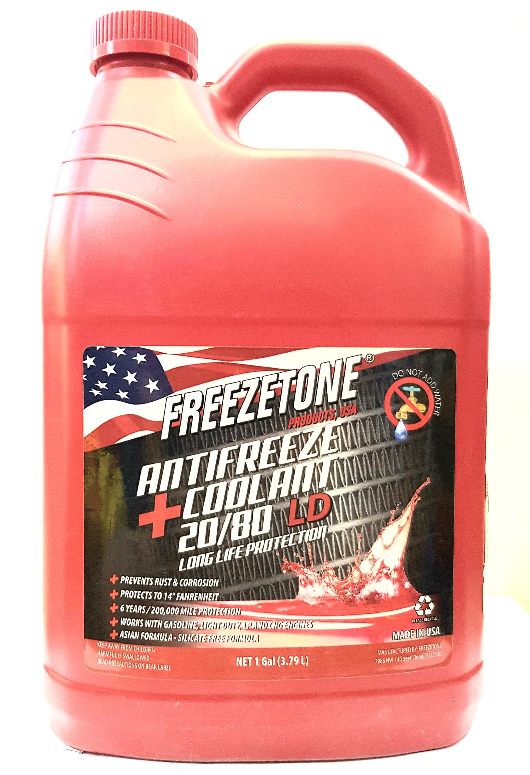 [HCM]Nước làm mát đỏ cao cấp Freezetone 20/80 Mỹ 3.79L bình màu đỏ