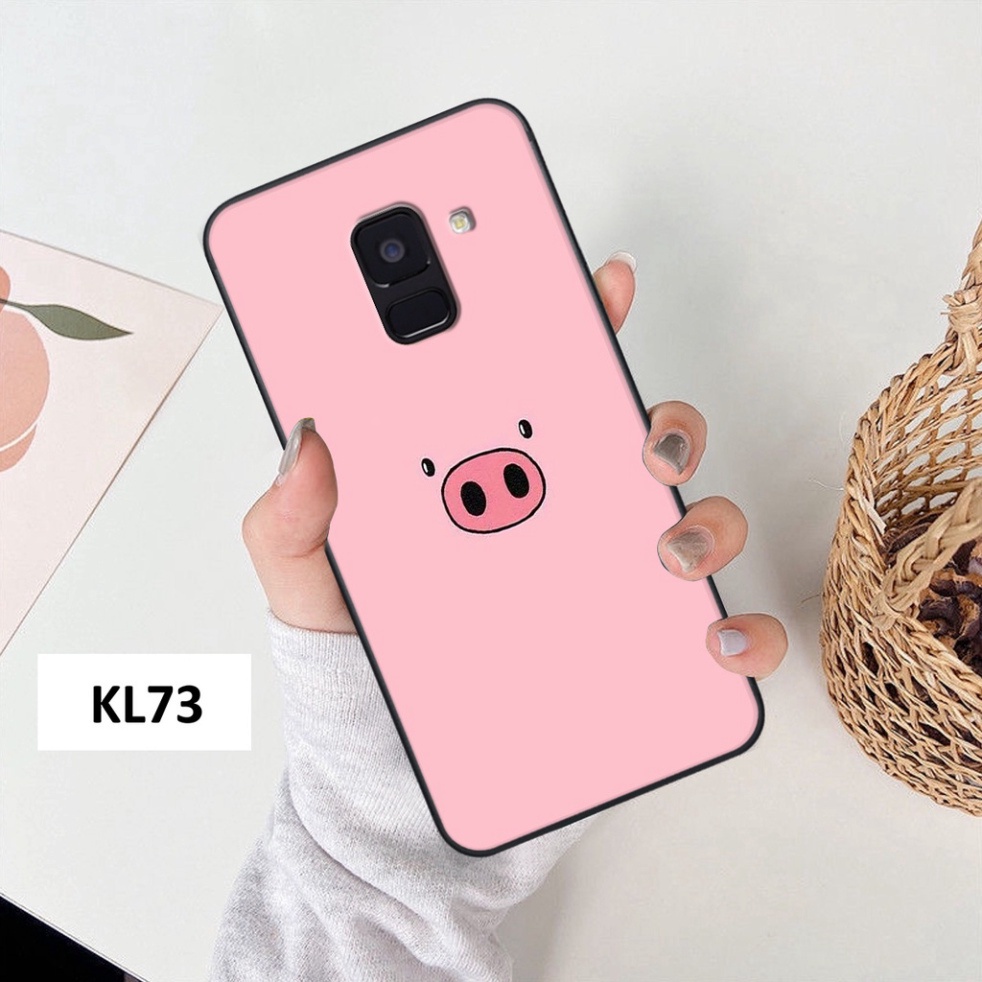 Ốp lưng Samsung A6 2018 / A6 Plus / A8 2018 / A8 Plus / A8 Star hình gấu heo hồng cute siêu đáng yêu mẫu mới 2023