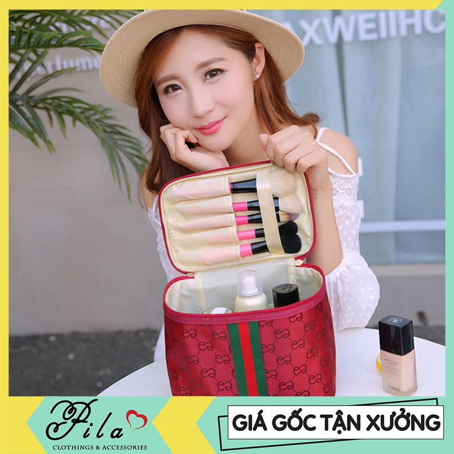 Túi đựng mỹ phẩm sọc