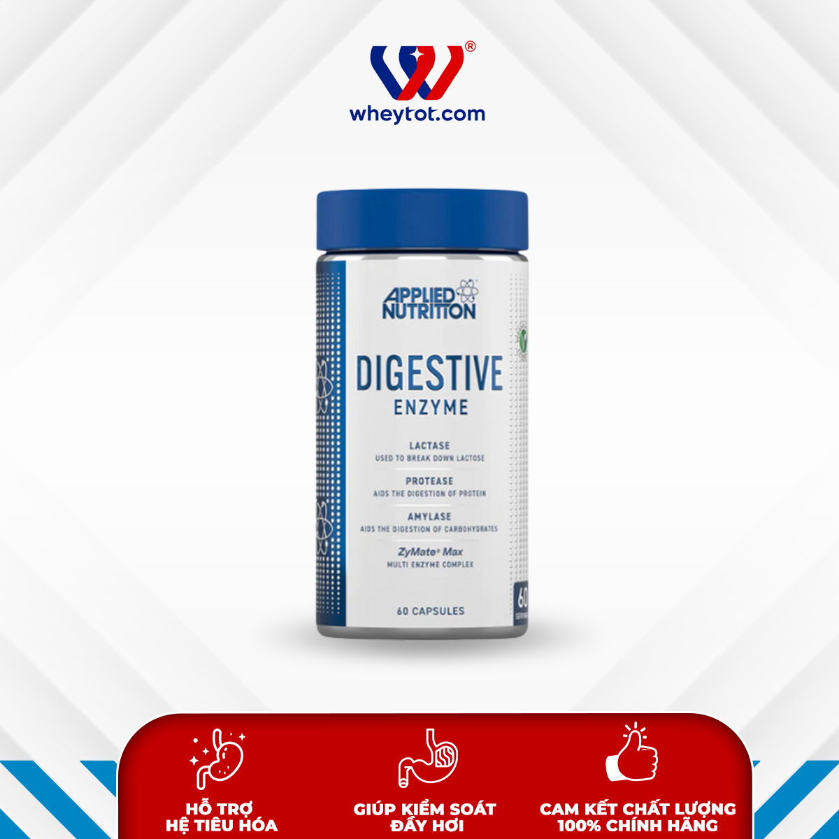 Applied Nutrition Digestive Enzyme 60 lần dùng (lactase enzyme)