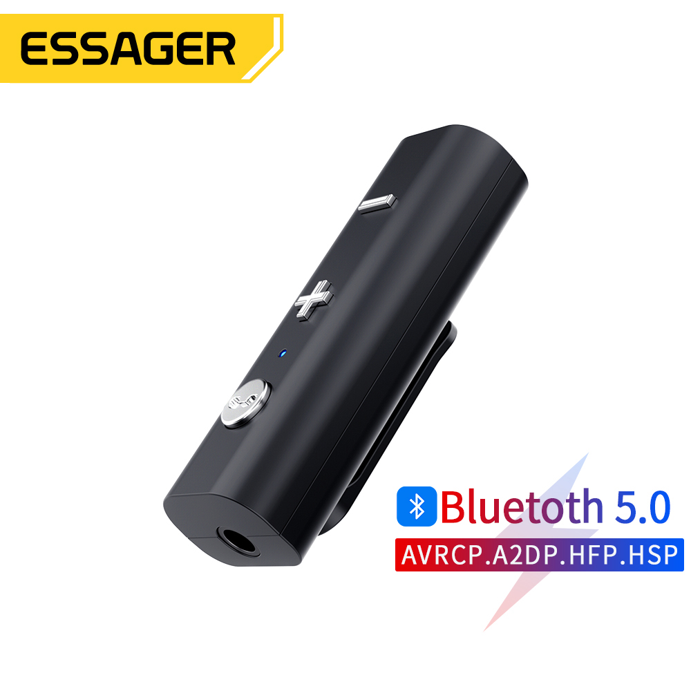 Bộ thu Essager Bluetooth 5.0 cho Tai nghe Jack 35mm Bộ chuyển đổi không dây Bluetooth Bộ phát âm tha