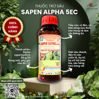 Thuốc trừ sâu SAPEN ALPHA 5EC (chai 480ml) - Alpha-cypermethrin 50g/l Trừ sâu cuốn lá bọ xít hôi sâu hồng