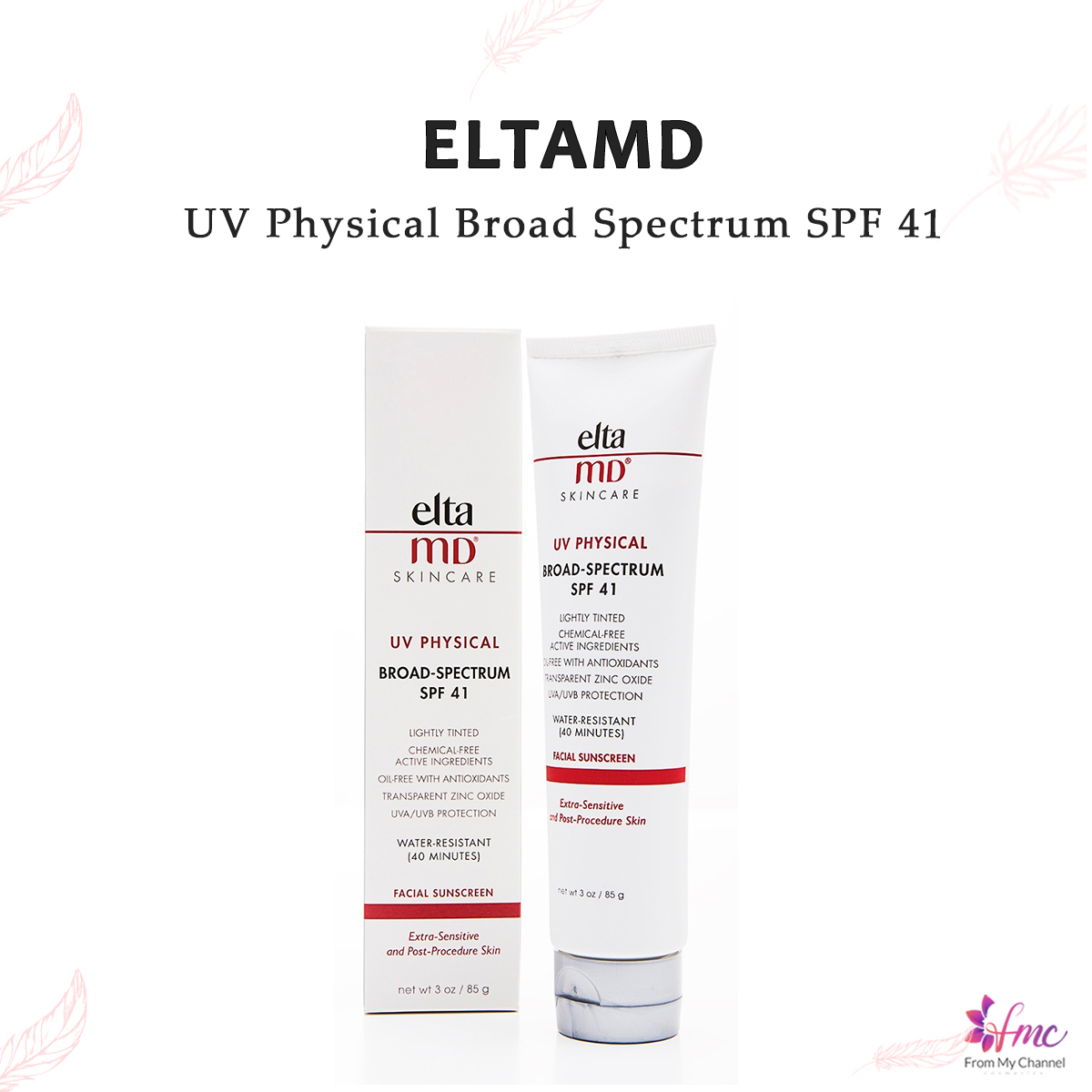 Kem Chống Nắng Phổ Rộng Có Màu Eltamd – Uv Physical Broad Spectrum Spf 41 - Phù Hợp Cho Mọi Loại Da