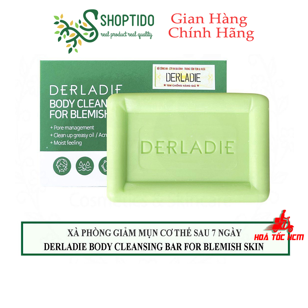Xà Phòng Giảm Mụn Cơ Thể Sau 7 Ngày Derladie Body Cleansing Bar For Blemish Skin 50g
