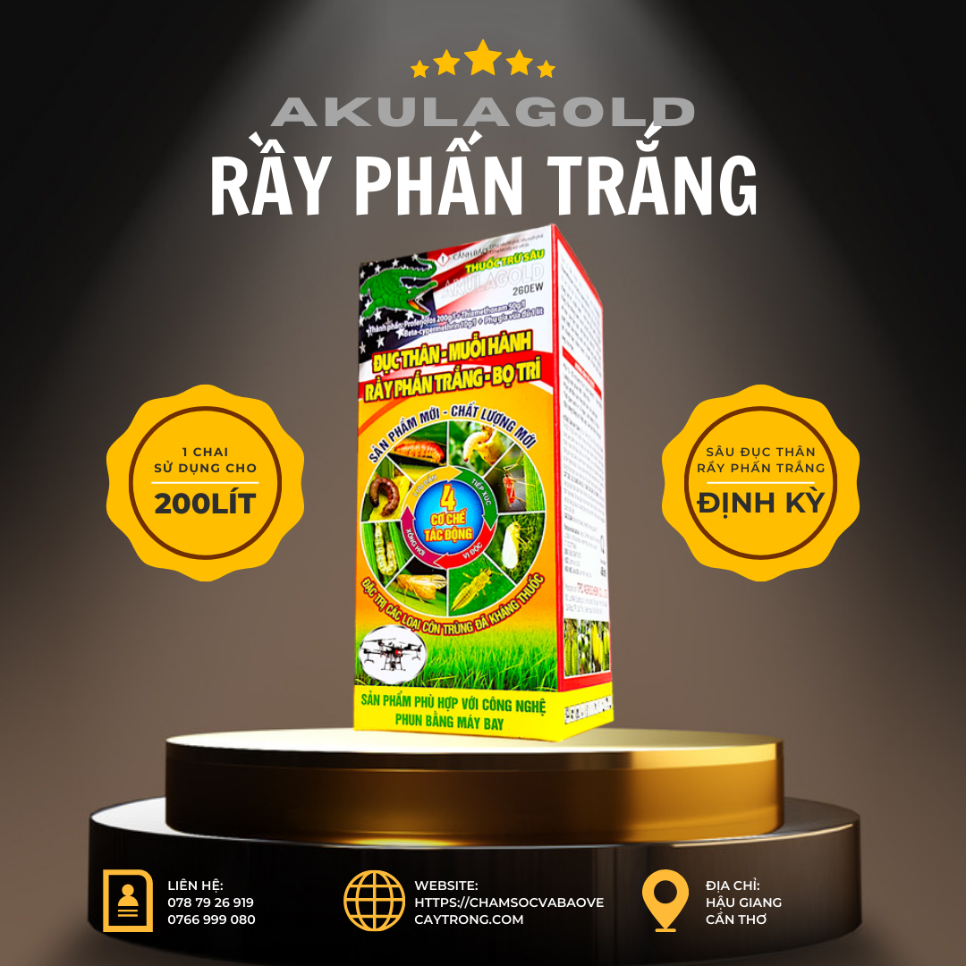 AKULAGOLD 260EW (chai 450ml) dạng sữa mát - rệp sáp đục thân đục nhánh sầu riêng