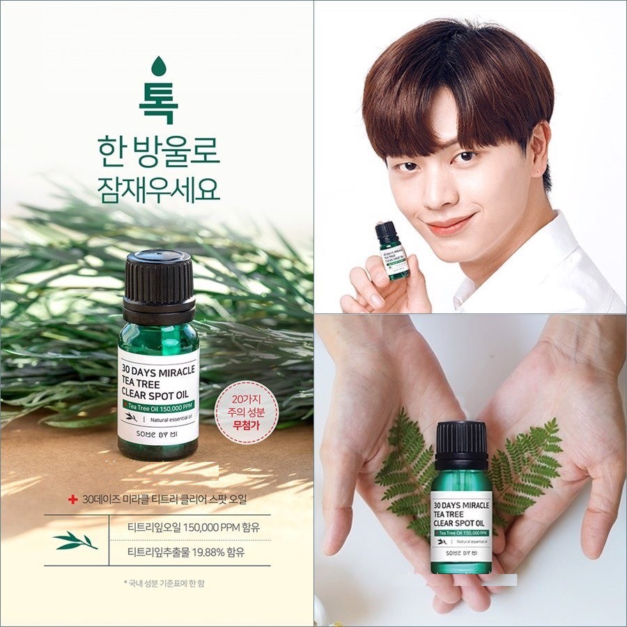 Tinh Dầu Tràm Trà Làm Giảm Mụn Và Ngăn Ngừa Mụn Some By Mi 30 Days Miracle Tea Tree Clear Spot Oil 10Ml