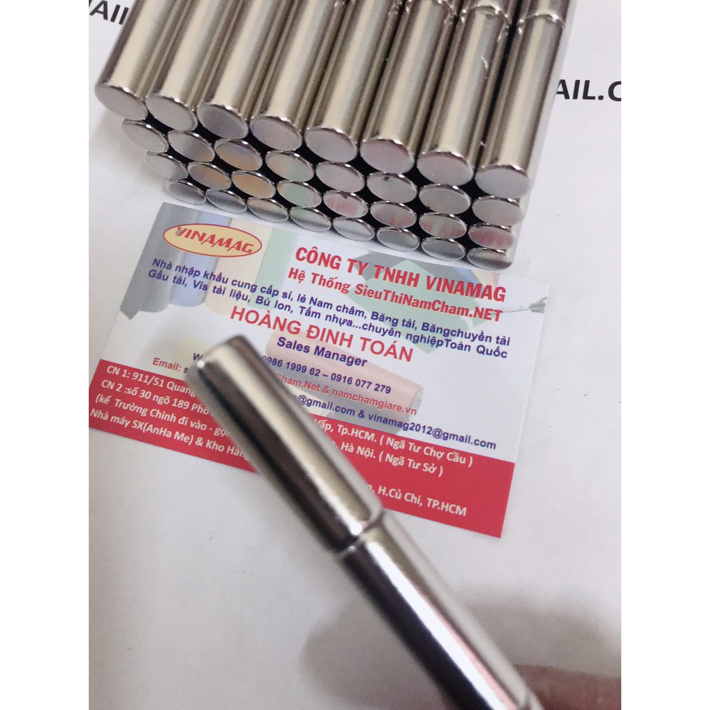 Nam châm hình trụ D10 X 30mm nam châm trắng siêu từ tính lực hút mạnh
