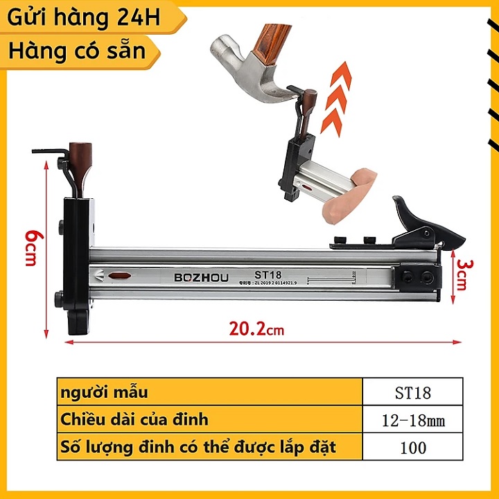 Dụng cụ hỗ trợ đóng đinh bê tông   Búa đóng nẹp dây điện tiện lợi cho kỹ thuật