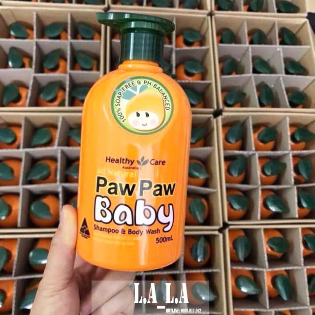 [Hcm]Sữa Tắm Gội Paw Paw Baby Healthy Care Úc Dành Cho Bé