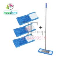 Cây Lau Inox Bẹ San Hô 45cm Homeinno CÁN THẲNG Dài 150cm