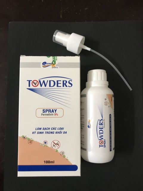 Towders spray 100ml / Towders Cream 15g - xịt ghẻ / kem bôi ghẻ