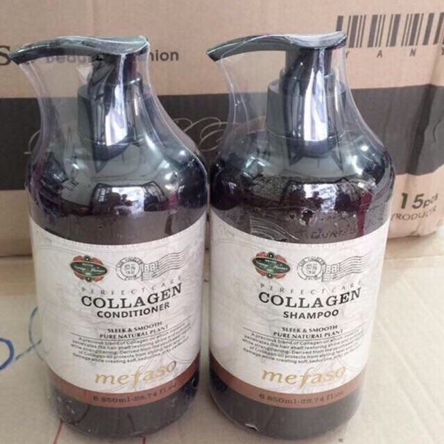 Cặp Dầu Gội Và Dầu Xả Collagen Mefaso 850ML – gội xả Collagen Argan Mefaso Cặp Dầu Gội Và Dầu Xả Collagen Mefaso 850ML – gội xả Collagen Argan Mefaso
