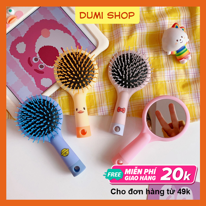 [Hcm]Gương Kèm Lược Dễ Thương 2 In 1 Tiện Dụng Giao Ngẫu Nhiên - Dumi Shop