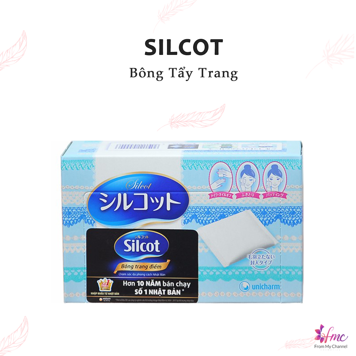 Bông Tẩy Trang Silcot Cao Cấp - 82 Miếng/Hộp