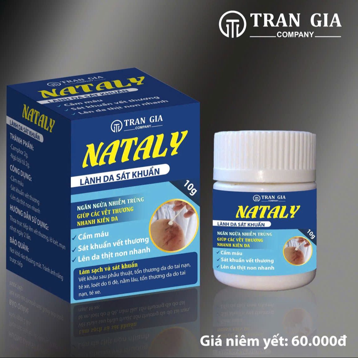 Bột rắc vết thương NATALY lành da sát khuẩn ngăn ngừa nhiễm trùng giúp vết thương nhanh liền da hũ 1