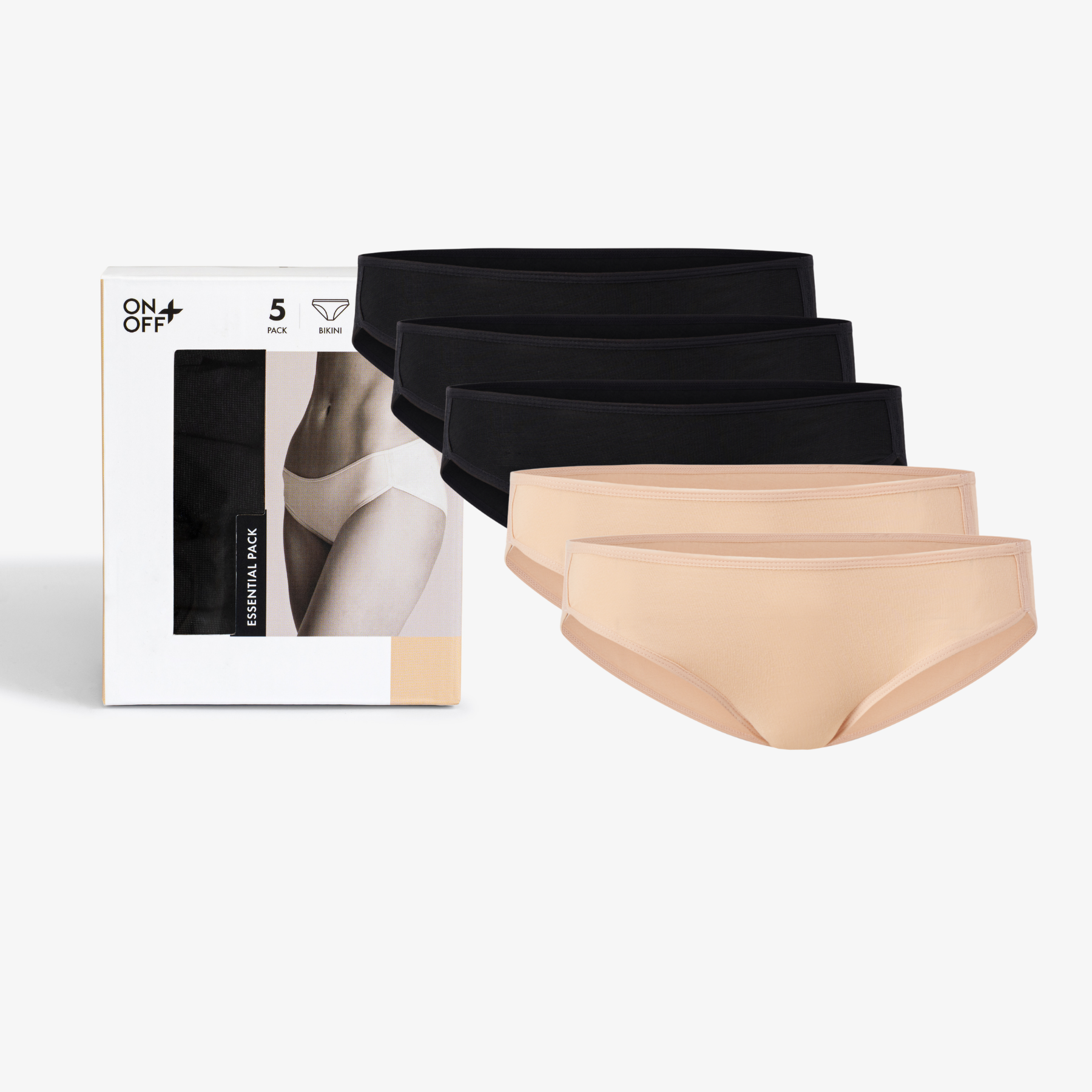 Hộp COMBO 5-3 quần lót nữ Bikini BAMBOO PLUS+ kháng khuẩn mềm mát ONOFF-16UJ25A481-2