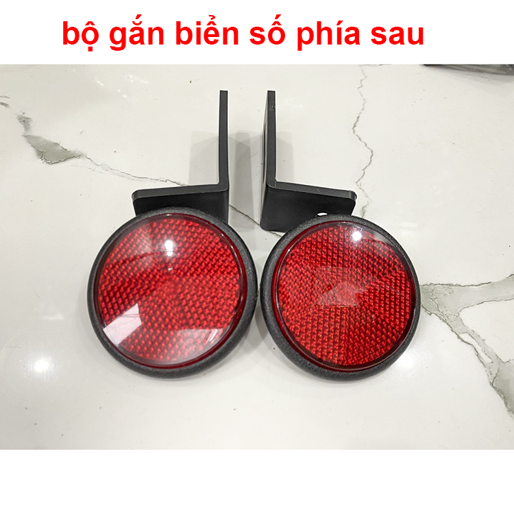 Bộ Đèn cảnh báo Phản Quang mắt mèo gắn xe máy xe đạp (Màu đỏ choá đèn)