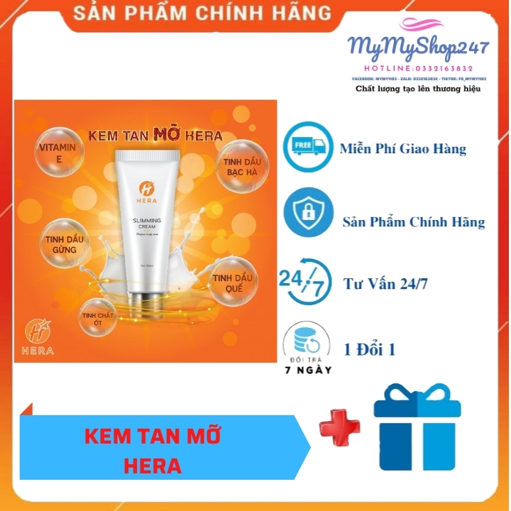 Kem tan mỡ bụng [FREE SHIP] kem tan mỡ HERA –  Thổi bay lượng mỡ dư thừa trong 1 nốt nhạc