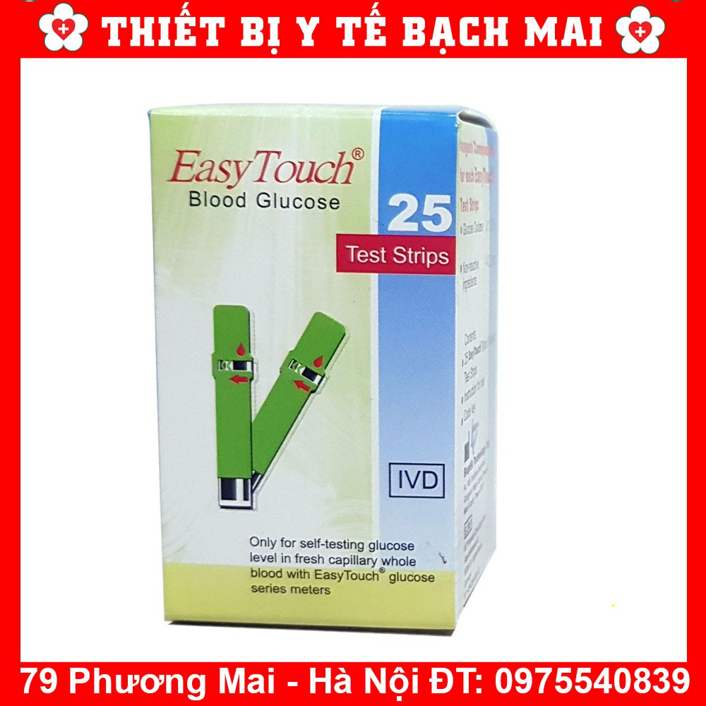 Que Thử Đường Huyết Cho Máy Đo Rossmax Easy Touch Gcu Et322 [Hộp 25 Que] - Hộp 25 Que