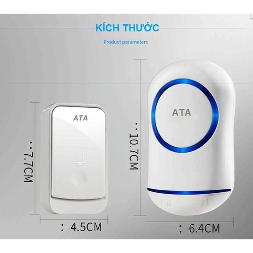 Chuông cửa không dây cao cấp ATA 988 mẫu mới - ATA-988