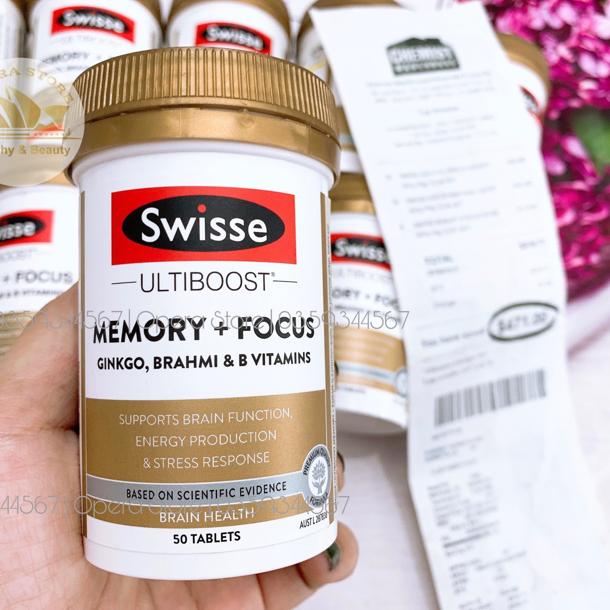 Bổ Não Swisse Ultiboost Memory Focus 50 Viên