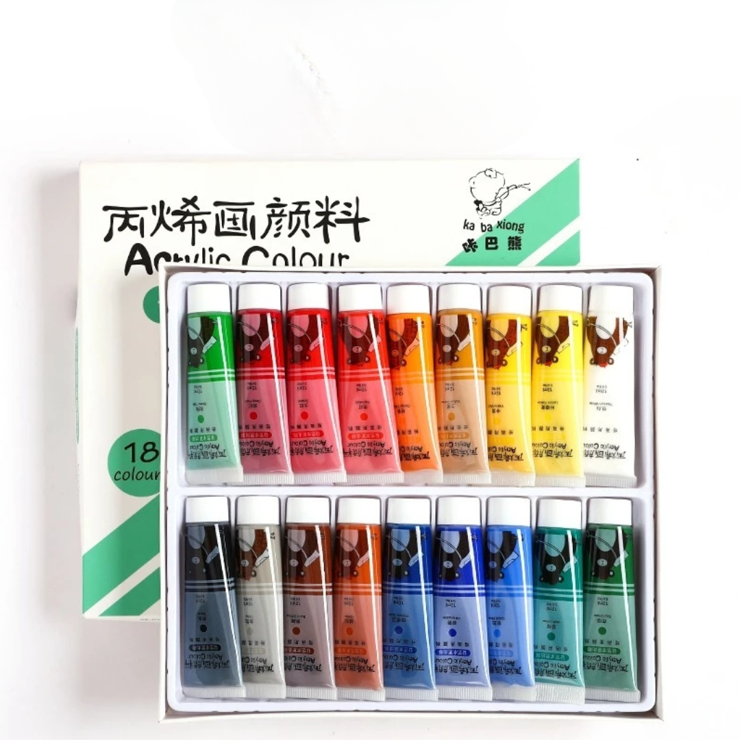 Bộ Màu Nước Dạng Tuýp Acrylic 12ML Bộ 12/24/36 MÀU Màu Tươi Sáng Thiết Kế Dễ Thương StudyX