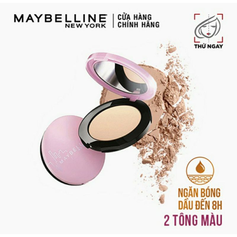 Phấn Phủ Mịn Da Kiềm Dầu Ngăn Bóng Nhờn 8H Maybelline New York Clear Smooth All In One Pressed Powder 9G