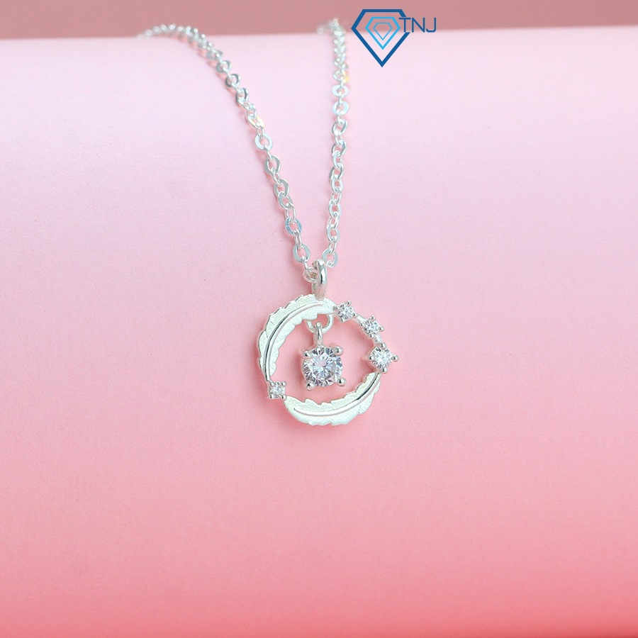 Vòng cổ nữ bạc 925 mặt lông vũ độc đáo DCN0567 - Trang Sức TNJ