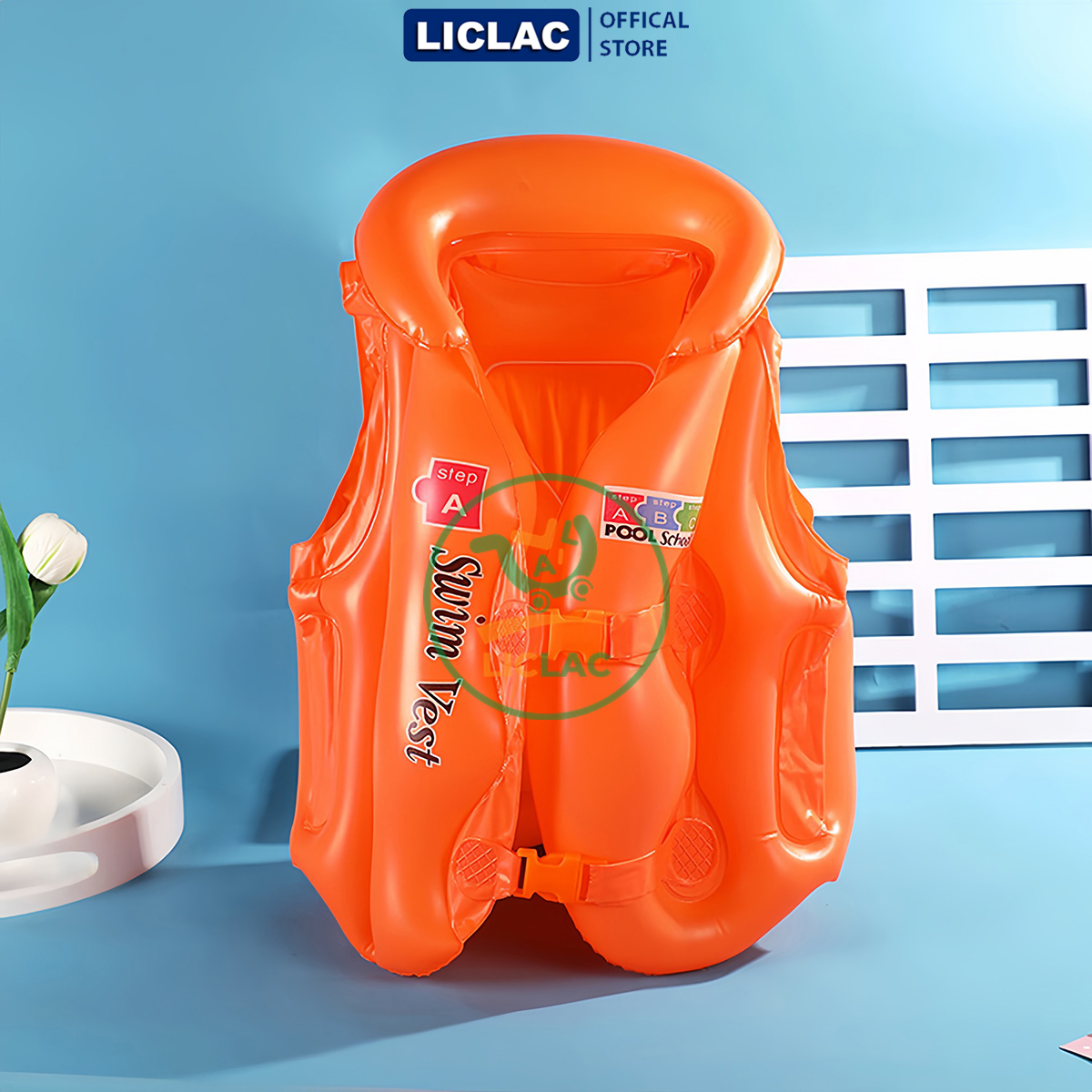 Áo Phao Bơm Hơi dùng cho trẻ em 10-40kg nhựa PVC an toàn nhiều màu lựa chọn bé trai bé gái AP-ABC