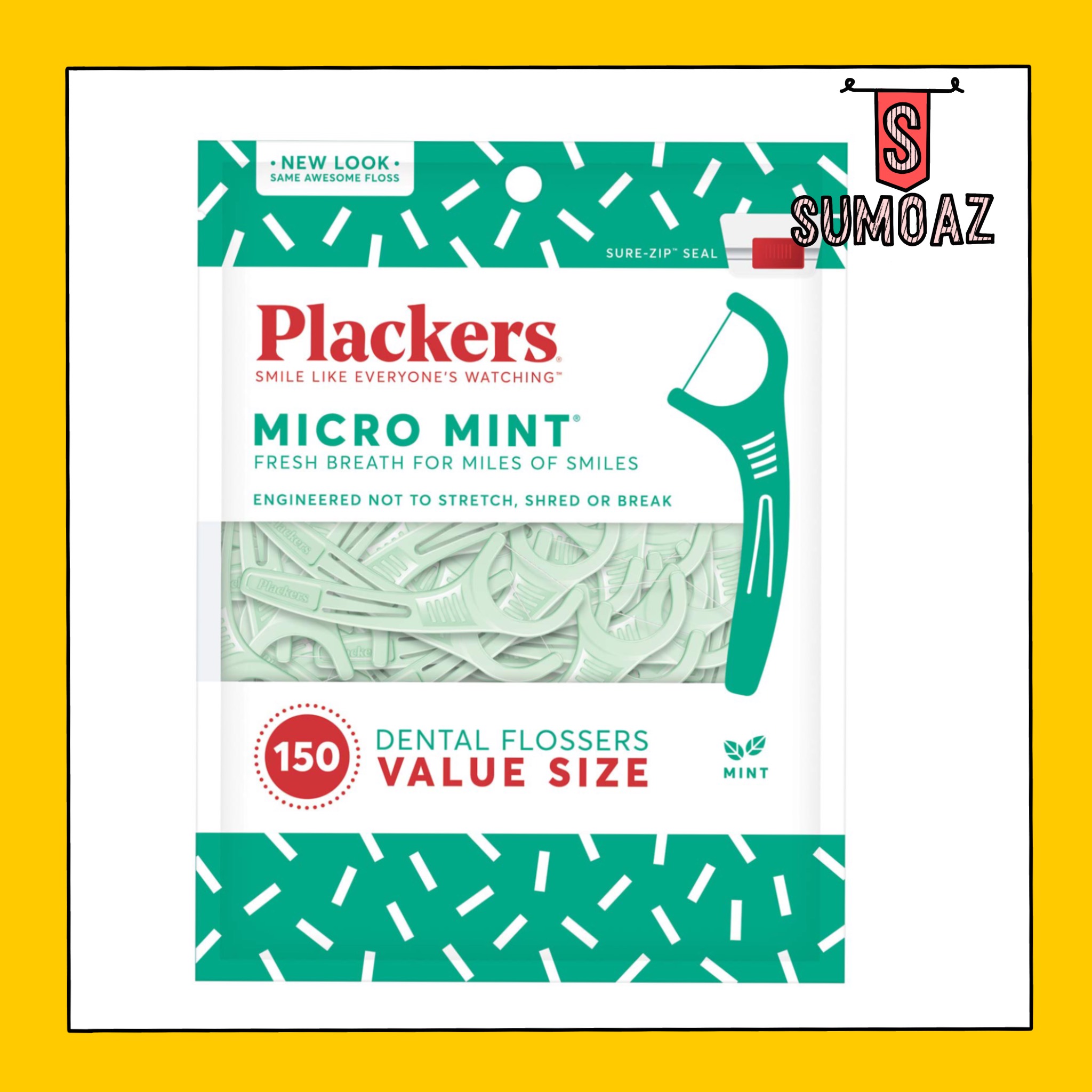 [Hcm]Tăm Chỉ Nha Khoa Plackers Micro Mint - Fresh Breath For Miles Of Smile - 150 Cây - Xách Tay Usa